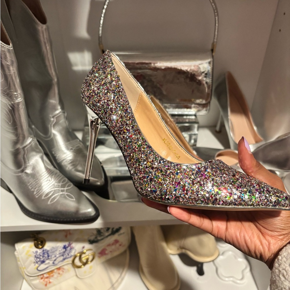 Glitter Stiletto Pumps